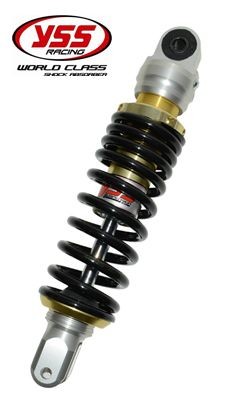 schokbreker YSS uni. verst+gas alu-geel-zwart 290mm